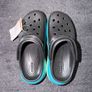Crocs Classic Mega Crush Chunky platform sole Clogs Black Aqua/Lime UK 5 New Image 7