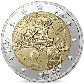 France 2 Euro Commemorative Coin 2024 - Olympic and Paralympic Games Paris 2024. Uncirculated.