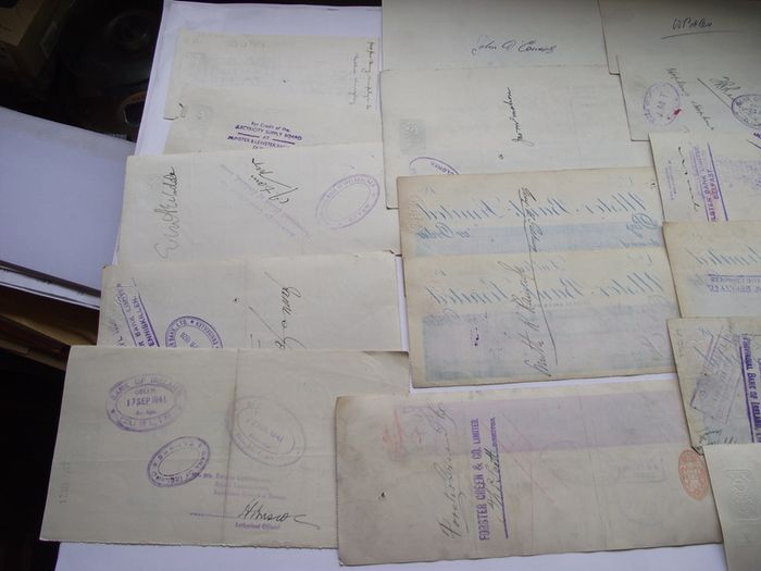 A Collection of 16 Vintage Cheques from Irish Banks (1892-1962)