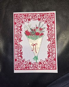 Die Cut Heart Bouquet Bespoke Greeting Cards