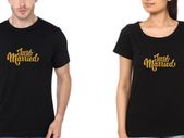 Just Married Couple T-shirts Great Gift Present For Valentines Day Idea