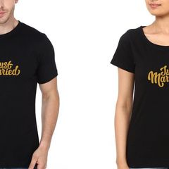 Just Married Couple T-shirts Great Gift Present For Valentines Day Idea