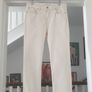 White Jeans With Cute Lace Hems Size Uk 12 Image 7