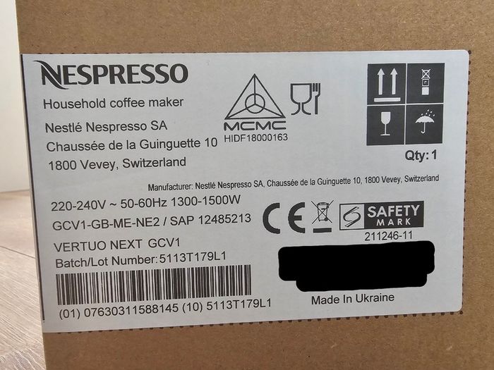 Nespresso Vertuo Next Deluxe - Dark Chrome Metallic - coffee machine
