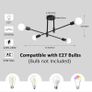 NEW SALE | Industrial Semi Flush Mount Pendant Light 4 Light E27 Modern Light Fixture Sputnik Chandeliers Mid Century Ceiling Light Fixture Image 4