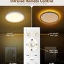 Light Dimmable 24W Ceiling Lamp with Remote Control 6W 1800K Night Light Warm 3000K-6500K Ceiling Lights for Bedroom Kids Room Living Room Bathroom Kitchen Round White Image 4