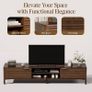 Wooden TV Stand Cabinet - 180cm Long TV Unit With Storage And Adjustable Shelves, Television Console Table for TVs up to 80 inch, Media Entertainment Center For Living Room Bedroom, Walnut Image 6