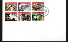 1999 Ireland Celebrating the Millennium Series 1 People of the 20th Century Commemorative Stamps on Plain First Day Cover (FDC)