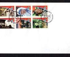 1999 Ireland Celebrating the Millennium Series 1 People of the 20th Century Commemorative Stamps on Plain First Day Cover (FDC)