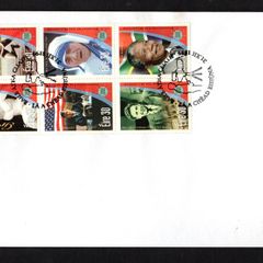 1999 Ireland Celebrating the Millennium Series 1 People of the 20th Century Commemorative Stamps on Plain First Day Cover (FDC)