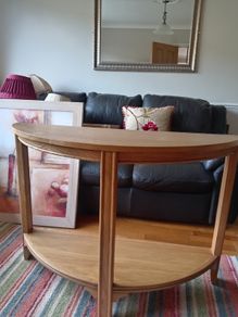 Light oak hall table