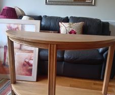 Light oak hall table