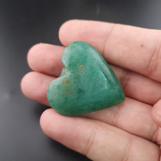 Lot Of 3 Vintage Jade one Fish shape two Green heart Shape Pendants