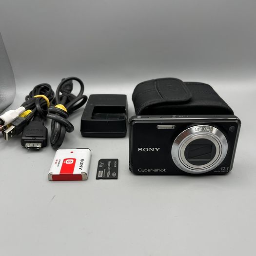 Sony DSC-W275 12.1MP Digital Camera Black - Full Kit