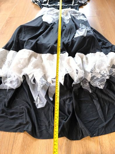Gothic Maid Halloween Costume Adult Plus Size XXL Black Bride