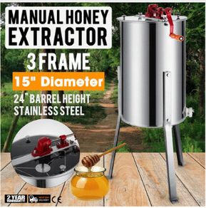 2/3 Frame Stainless Steel Manual Honey Extractor