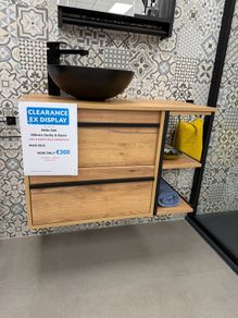 Wall Hung 800mm Vanity - Oak