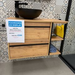 Wall Hung 800mm Vanity - Oak