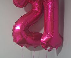 Pink 21 balloons