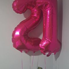 Pink 21 balloons
