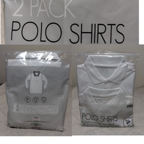Cotton Long-Sleeved Polo Shirts - Pack Of 2