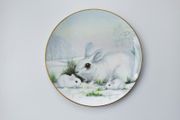 Crown Staffordshire first edition "Tranquility Wildlife in winter" collectors plate by Kevin Platt  no.763 of 10000
