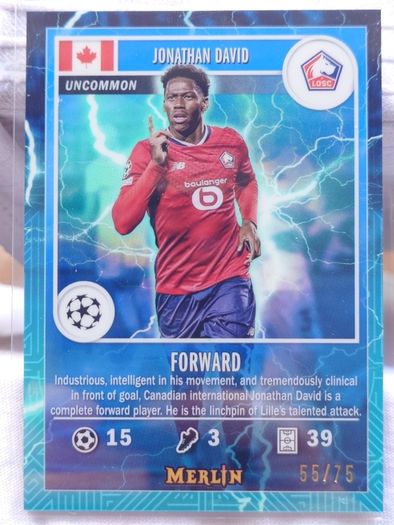 Jonathan David OSC Lille Merlin gamer Topps