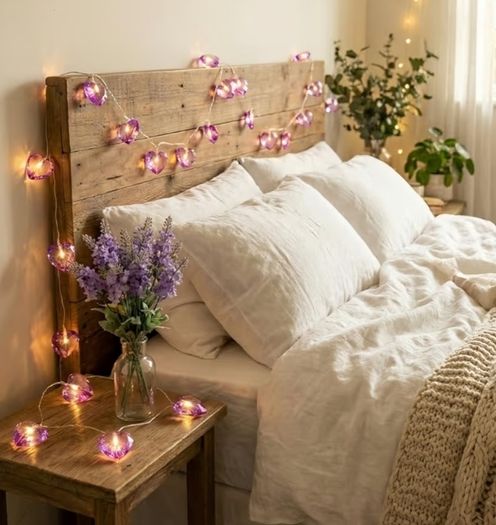 Crystal Love Heart String Fairy Lights Warm White Micro LEDs on 2m Silver Wire Battery Operated Indoor Romantic Lighting for Home Bedroom Wedding Indoor Decor