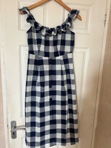 Pleated linen dress