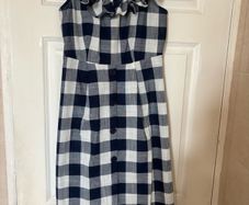 Pleated linen dress