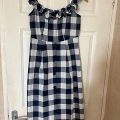Pleated linen dress