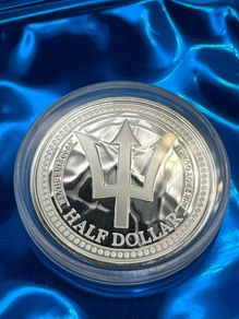 1oz Fine 9999 Silver Bullion Trident 2024.
