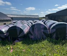 Bales of silage and haylage