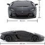 Lamborghini Aventador Official Licensed Remote Control Car with Working Lights, Radio Controlled On Road RC Car 1:24 Scale, 2.4Ghz Matte Black, Great Toys for Boys and Girls (FREE POSTAGE) Image 2