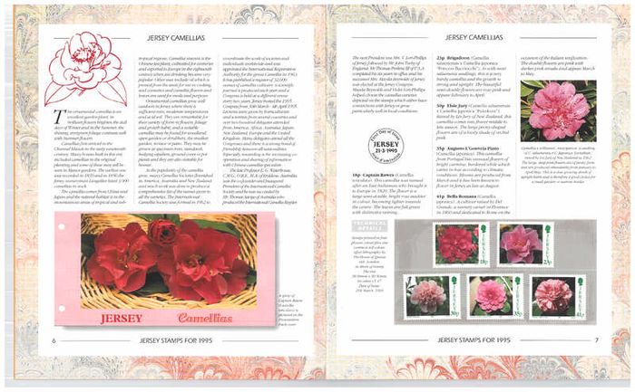 1995 Jersey (Channel Islands) Stamp Year Book (softback) issued by Jersey Post with 14 images of contents