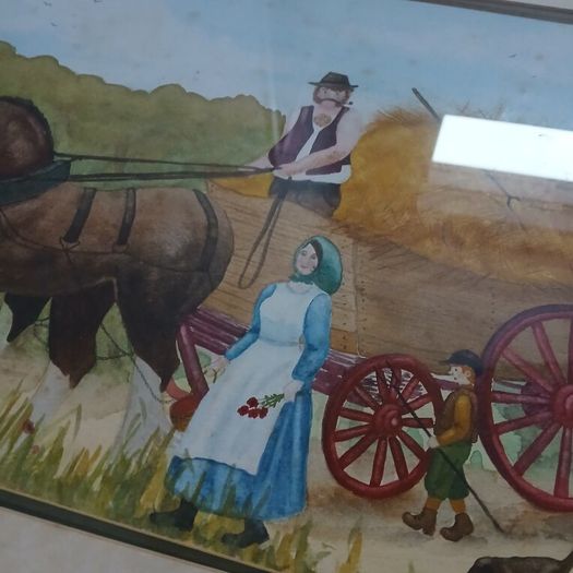 Large original old Water colour. Louise Thompson 1995.