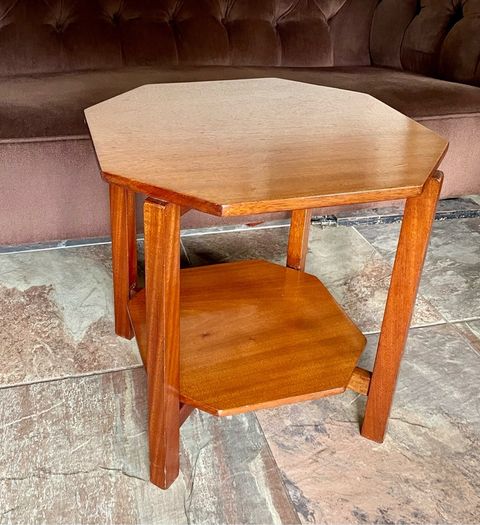 Unique 1950s Mid Century Solid Teak Side Occasional or Small Coffee table