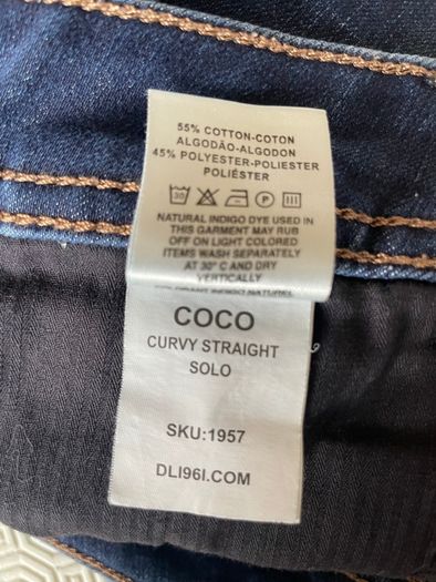 DL1961 Coco Straight Leg Designer Jeans - Size 27 (27" Inseam)