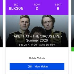 Premium Take That tickets