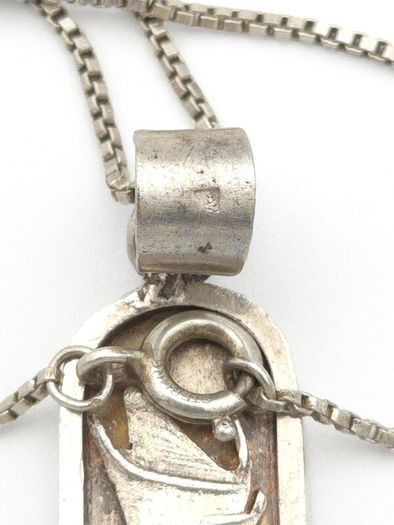 Vintage 925 Sterling Silver Egyptian Pharaoh Necklace