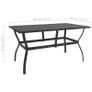 Garden Table Anthracite 140x80x72 cm Steel Image 2