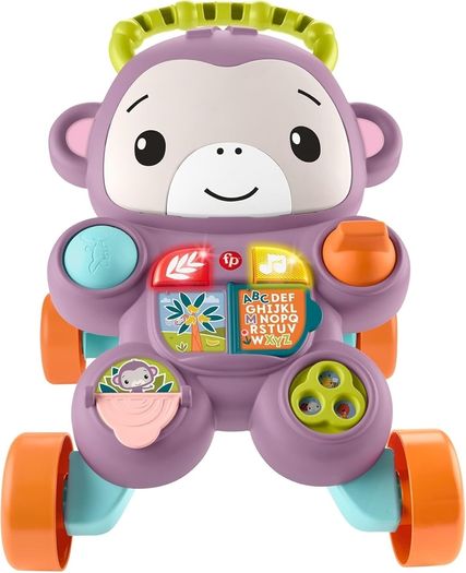 Baby Walker Learn With Me Purple Monkey Toy with Music Lights & Activities for Infants & Toddlers Ages 6+ Months