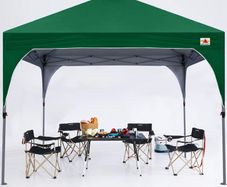 3x3M Pop Up Gazebo Commercial Gazebo With Upgrade Roller Bag, 4 Weight Bags, Stakes and Ropes (Forest Green)