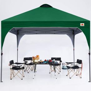 3x3M Pop Up Gazebo Commercial Gazebo With Upgrade Roller Bag, 4 Weight Bags, Stakes and Ropes (Forest Green)