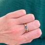9ct Gold Ring With Blue Gemstone, Size O Image 4