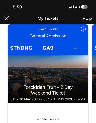 forbidden fruit saturday ticket