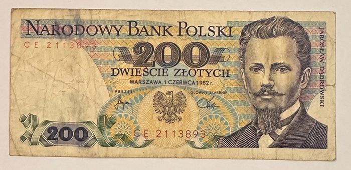 Poland 200 Zloty 1982 Banknote