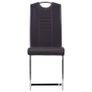 Cantilever Dining Chairs 2 pcs Brown Faux Leather Image 3