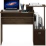 NEW SALE | Multipurpose Home Office Computer Writing Desk, Computer Desk, Study Desk, w/Bin, Columbia Walnut/Dark Brown, 100.1 (W) x 86.6 (H) x 39.9 (D) cm Image 2