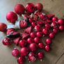 43 Red Christmas baubles Image 5